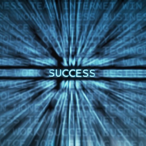 Success word shown in a business words mix background
